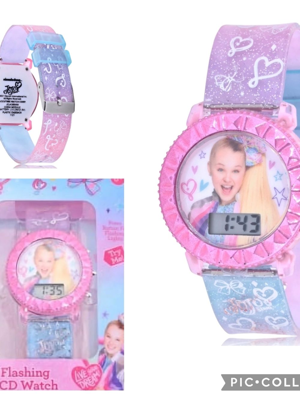 JoJo Siwa Girls' Digital Watch - Pink, Purple & Blue